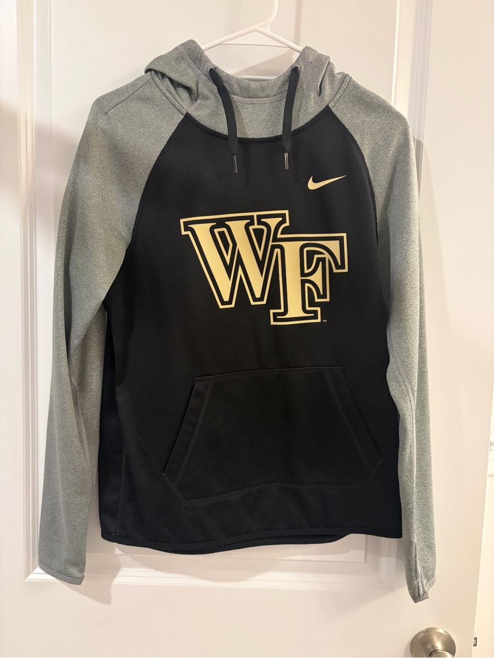 Nike Black & Gray Wake Forest Cowl Pullover with Gold Logo